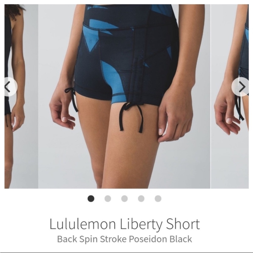 lululemon athletica Liberty Short - Black and Blue Pattern